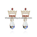 Vogue Elegant Crown Drop Crystal Earrings Jewelry 02012111658